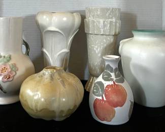 MCM Art Pottery In White Hull, Weller, Coors, Wynnemorris Conny