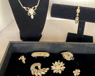 Vintage Clear Rhinestone Jewelry