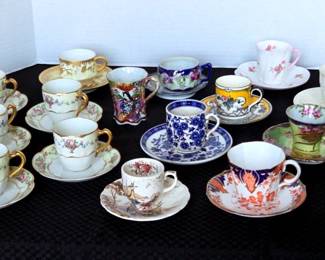 Antique Demitasse Cups And Saucers