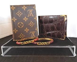 Vintage Alligator Designer Retro Wallets Louis Vuitton