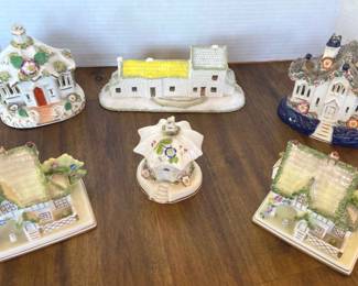 Antique Staffordshire Fairy House, Pastille Burners Coalport