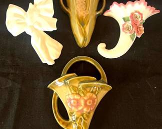 Vintage Art Pottery Wall Pockets Roseville