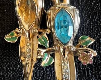 Vintage Coro Duette Birds Pin
