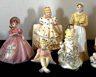 Antique Vintage Lady Figurines Lefton, Josef