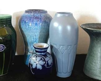 Vintage Blue Green Art Pottery