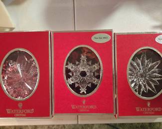 Waterford ornaments 

