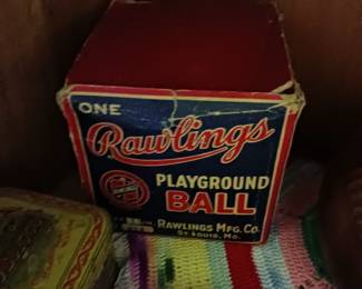 vintage Rawlings Playground Ball in its original box $25