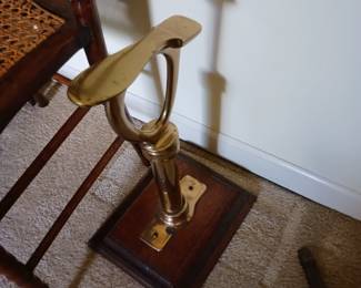 antique shoe shine stand or cobbler's stand, $75