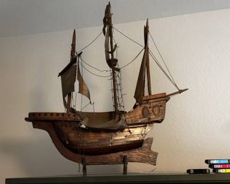 Handmade clipper ship. $40