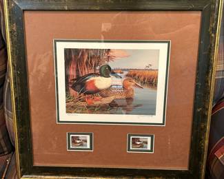 Louisiana 2001 Duck Stamp Print by Murell Butick, signed and numbered.