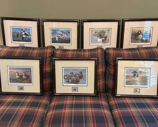 Texas duck stamp prints. Different artists, but each is numbered 4534/5650!