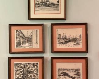 5 prints by Joe Champeaux.