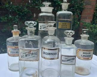 Antique apothecary bottles
