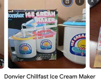 Donvier Ice Cream Maker in box - barely ever used