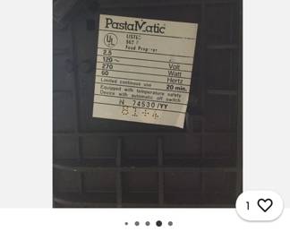 Simac PastaMatic 700 Electric Pasta Maker Extruder - Sells used for $80-100