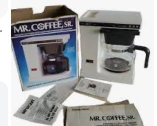 Mr. Coffee Sr. Coffee machine. Like new, still in box