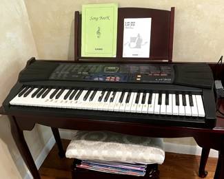 Casio Digital Piano - Wood Piano Stand, Bench, Music