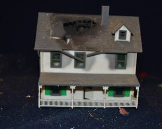 Train village - burning down the house!