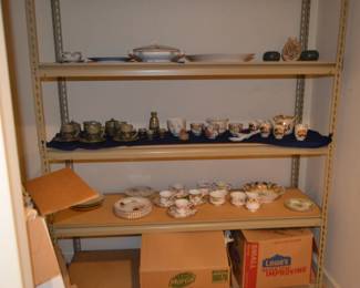 Bone china, pottery, tea sets