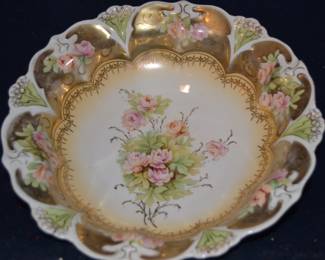 vintage china - gold leaf - hand painted