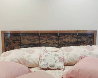Japanese Headboard - vintage, painted