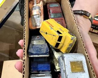 Die-cast cars and trucks! SOOOO many! This is just a sample