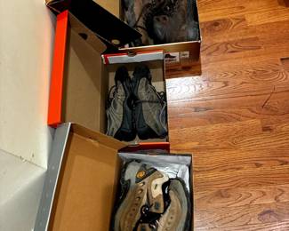 New boots and hikers in boxes