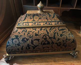 Large decorative tabletop storage box