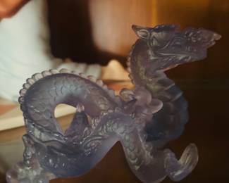 Daum crystal pâté de verre limited edition dragon