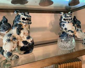 Foo dogs approximately 12” high