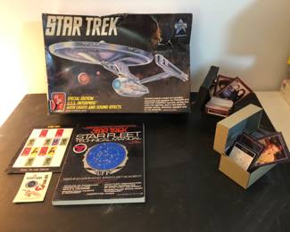 Vintage Star Trek.  Special Edition USS  Enterprise.  Star Fleet Technical Manual 20th.  Collector cards.  Stick on emblems.  