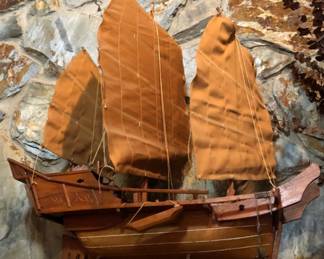 Model Chinese junk merchant ship, 1956.  