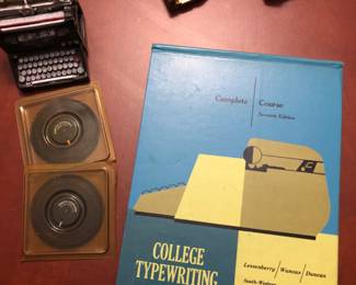 Vintage Smith Corona printwheels.  Script and Letter Gothic.  Size 10/12.  Vintage College Typewriting Seventh Edition.  
