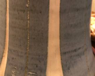 Signature of Artist.  Clay lamps.  