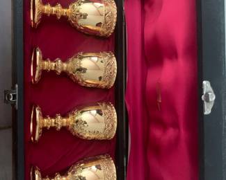 Gold shot glasses