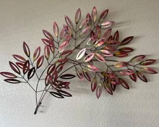 MidCentury Modern metal wall sculpture