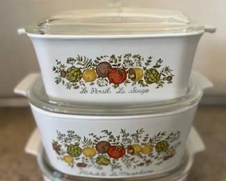 Vintage Corning Ware Spice of Life casseroles