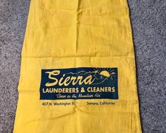 Vintage laundry bag from Sierra Launderers Cleaners