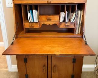 Asking Price: $290
Approx Measurements: 33.5"w x 17"d x 52"h
Item: Antique Secretary, Unique, Solid Maple