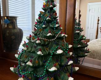 Asking Price: $50
Approx Measurements: 24" high
Item: Ceramic Lighted Christmas Tree w/Musical Base