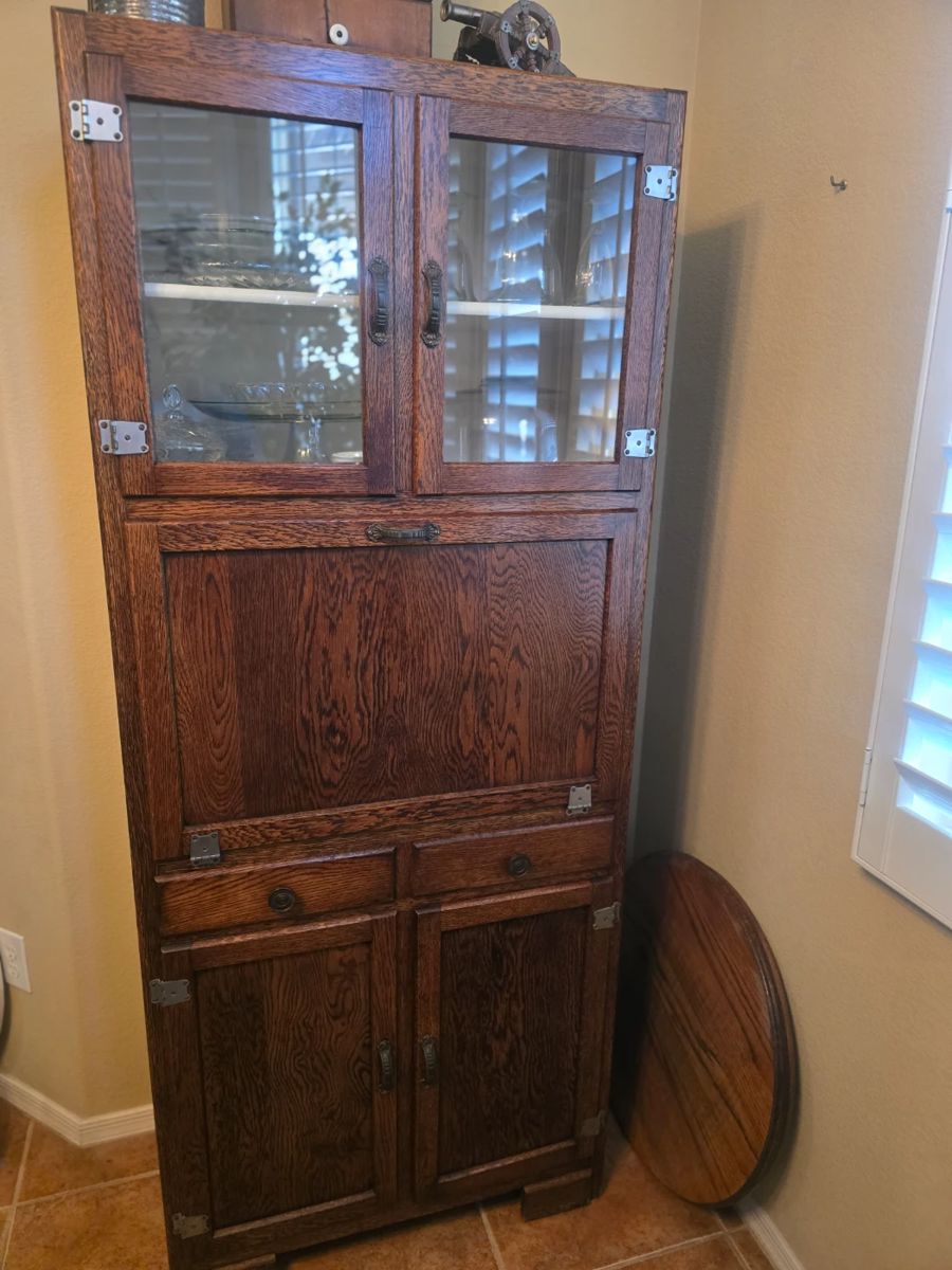 Antique flour cabinet