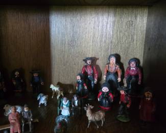 Cast iron Amish figurines