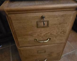 Oak file cabinet
