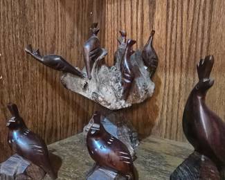 Carved wooden items