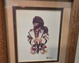Native American framed picture