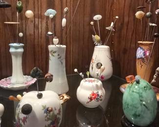 Antique pins & holders