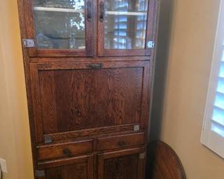 Antique flour cabinet
