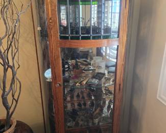 Leaded curio cabinet