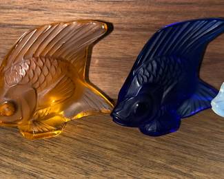 Lalique crystal angel fish