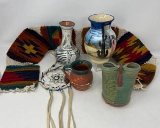 Southwest Pottery & Mexican Folk Art – Signed Pieces & Textile